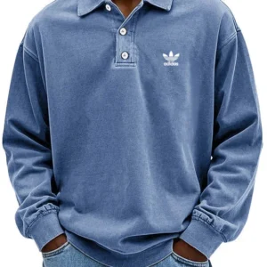 Adidas - Men's Casual Long Sleeve Polo